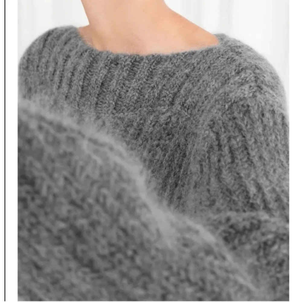 & Other Stories Gray Crew Neck Sweater - Picture 3 of 8